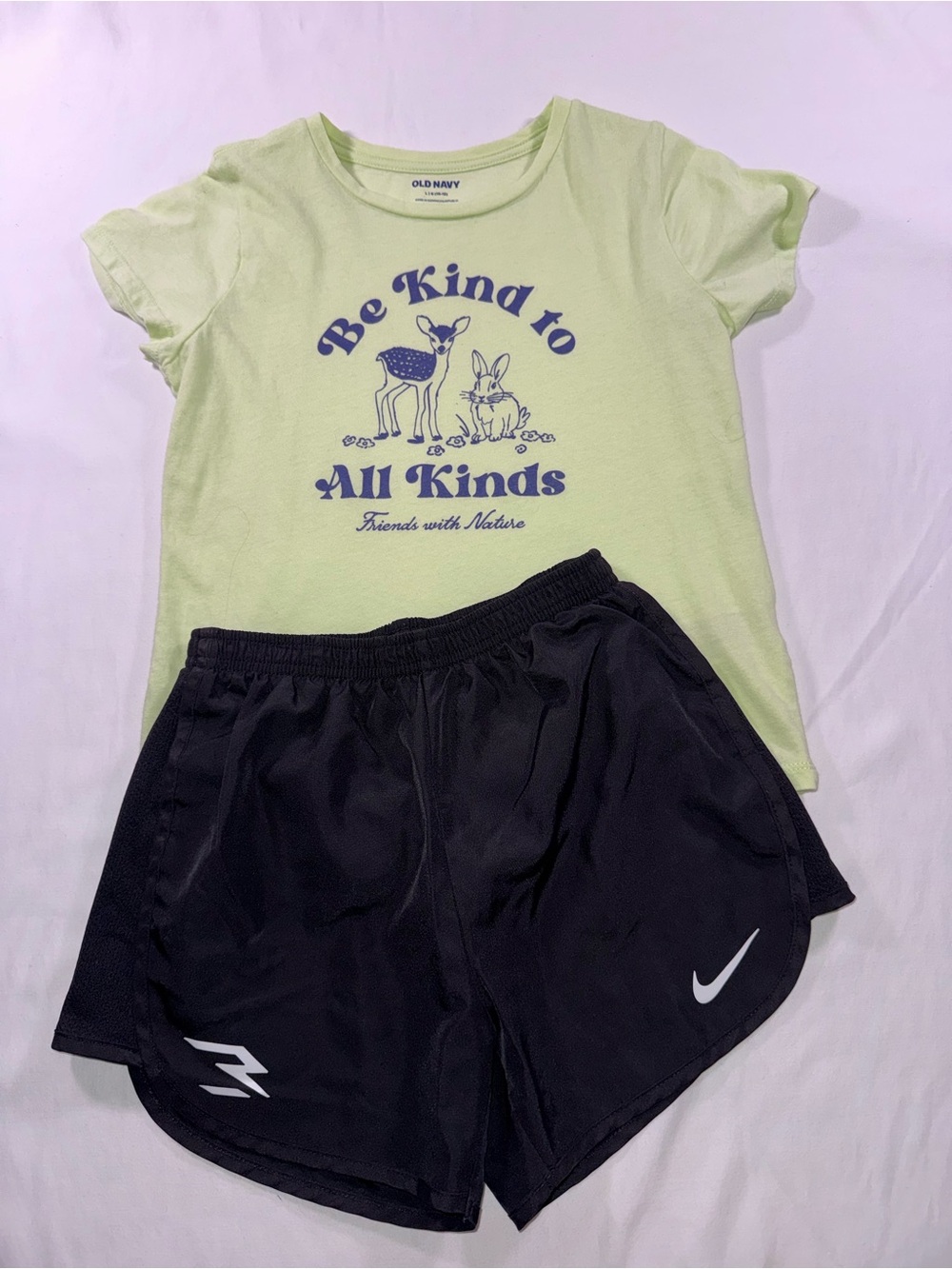 Nike shorts kids with Old Navy Lime Green Short Sleeve Graphic Tee